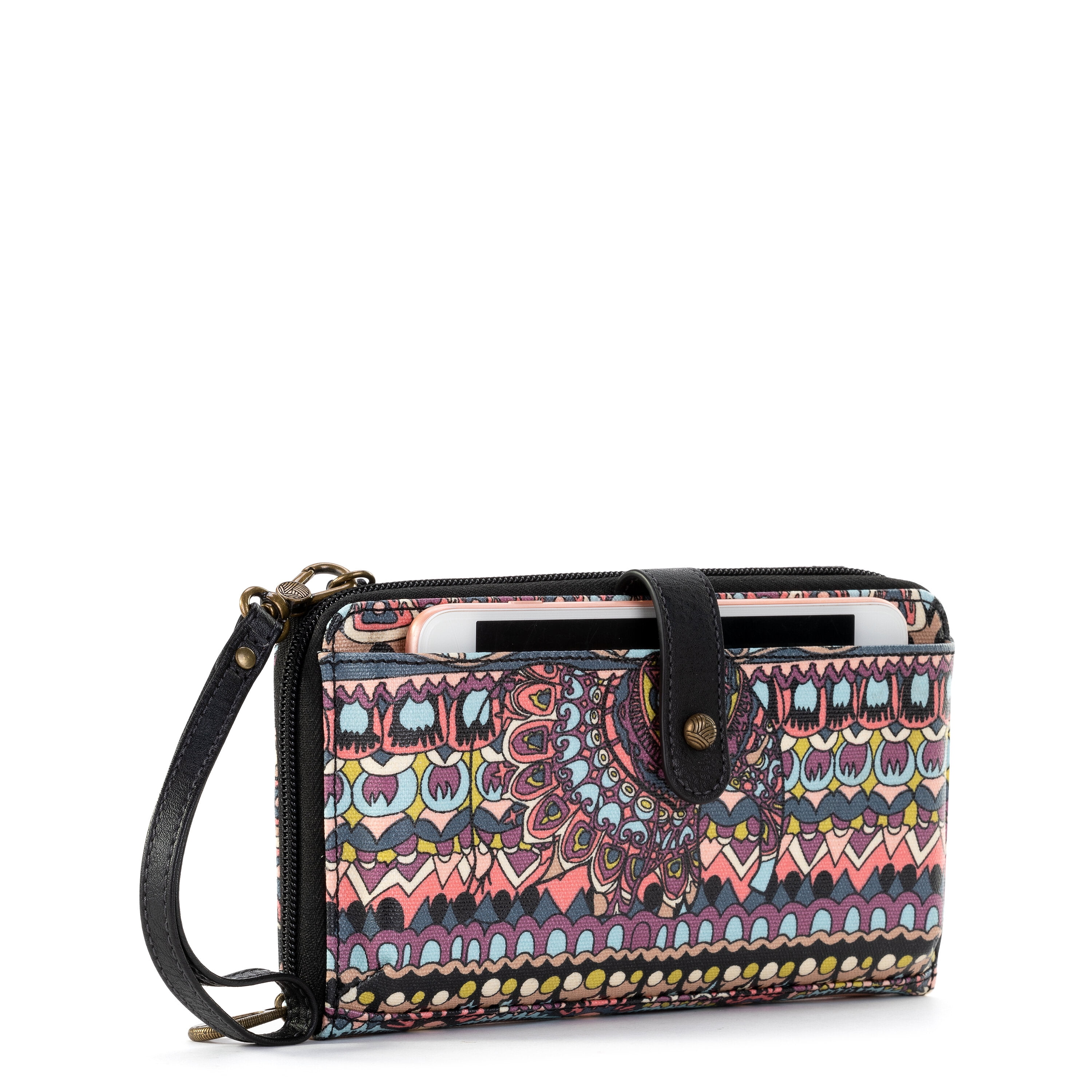 Sakroots Artist Circle Smartphone Crossbody , Cotton Coated Canvas