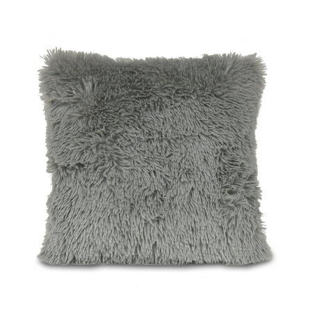 Faux Fur Long Hair Decorative Pillow By Your Zone Walmart Com