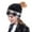 Black, variant on Babysbule Hats for Women Winter Womens Winter Knitted Beanie Hat Faux-Fur Pom Fleece Lined Warm Beanie