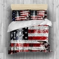 thumbnail image 2 of Stars and Stripes Duvet Cover Set Vintage American Flag Bedding Red White Blue Bed Sets 2/3/4PCS Quilt Covers/Sheets/Pillow Shams,Twin/Full/Queen/King, 2 of 5