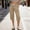 Khaki plus size capri pants elastic waist a1, variant on Cagogo Women's Plus Size Capri Pants Elastic Waist with Pockets Casual Loose Wide Leg Cropped Summer Lounge Trousers Sporty Beach Drawstring Work Clothes, Purple XL
