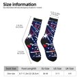 thumbnail image 2 of KLL Red White Blue Fireworks 1 Print Cool Socks Men's Women's Crew Socks Funny Crazy Novelty Stockings, 2 of 6