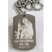 Personalized Military Dog Tag Necklace Stainless Army Navy Airforce Marine