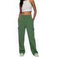 thumbnail image 3 of Womens Cargo Sweatpants Casual Baggy Fleece High Waisted Joggers Pants, 3 of 6