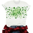thumbnail image 5 of ShiShine Womens St Patrick's Day Short Sleeve Shirt Clover Raglan T-Shirt Graphic Tee Tops Fashion, 5 of 6