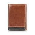 thumbnail image 2 of LAVA Men's Genuine Leather RFID Blocking Trifold Wallet Slim 9 Cards Holder with ID Window Khaki, 2 of 10