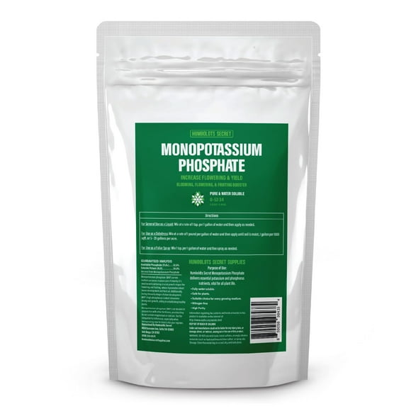 Humboldts Secret 0-52-34 Monopotassium Phosphate | Bloom Booster, Increase Blooming & Yield | High Purity Water Soluble MKP Fertilizer | 2lb