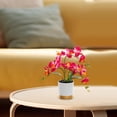 thumbnail image 6 of TISHITA Artificial Flower Faux Phalaenopsis Orchid Durable Ornament Decoration Centerpieces Potted Plants Bonsai for New Year Office Amaranth, 6 of 8