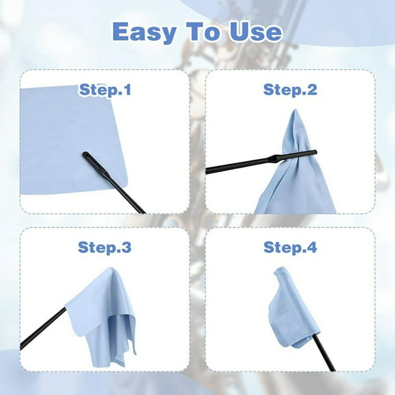1 * Flute Cleaning Rod 6 * Flute Cleaning Cloth-As Shown