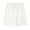 White, variant on Men's Shorts Elastic Waist Size 3X Fleece Free Shipping Casual And Fashionable Solid Color Drawstring Elastic Waist Shorts