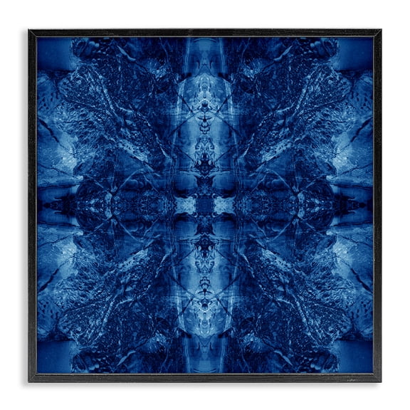 Stupell Industries Contemporary Balanced Tie Dye Pattern Black Framed Giclee Art, 12 x 12, by El Perkin