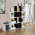 thumbnail image 5 of Gymax 5-Tier Bookshelf Corner Ladder Bookcase Display Storage Rack Black White, 5 of 10