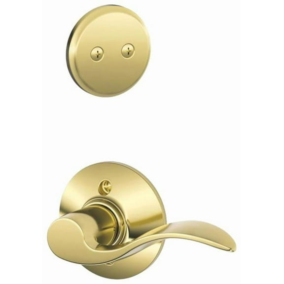 Schlage F94-Acc-Lh Accent Left Handed One-Sided Dummy Interior Pack - Brass