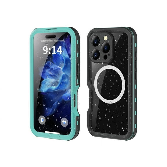 Magnetic Waterproof Case for iPhone 16 Pro, Built-in Screen Protector[IP68 Underwater][Upgrade Military Dropproof][Compatible with MagSafe] Full Body Shockproof Translucent Phone Cover