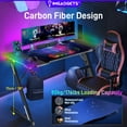 thumbnail image 4 of IMGadgets Z-Shaped Gaming Desk with Dynamic LED lighting & Durable Mouse Pad | 47"x24" Carbon Fiber Surface | 80 kg Load Capacity | Cup Holder | Headphone Hook | Ultimate Gaming Experience, 4 of 6