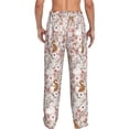 thumbnail image 3 of Picia Autumn Floral Deer Mens Soft Woven Cotton Elastic Waistband Sleep Pajama Pant Lounge Sleep Pant With Pockets And Drawstring-XX-Large, 3 of 9