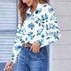 thumbnail image 2 of TaTaai Women Printed Long Sleeve Button Down Shirt Collared Casual Blouse Ladies Daily Work Lounge Wear Soft Comfortable No Fading Stylish Versatile Top Gift, 2 of 6