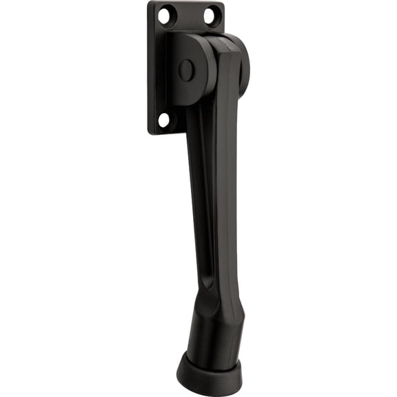 National Hardware 5 In. Matte Black Kickdown Door Stop N830-569