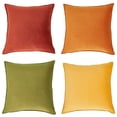 thumbnail image 7 of Topfinel Yellow Orange Euro Pillow Sham Covers,Velvet Throw Pillow Covers for Couch Sofa Living Room,Soft French Country Bed Pillows Decorative,Set of 4,16x16 Inch, 7 of 7