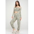 thumbnail image 1 of Loungwear Azul Jogger Leopard Top Hombro Descubierto Pants Talla Mediano , ,Miley+Molly Miley+Molly M5644ST, 1 of 2