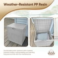 thumbnail image 4 of EHHLY 33 Gallon Deck Box, Small Outdoor Storage Box Waterproof, Lockable Secure Package Bin Delivery Box for Outside Front Porch, Patio Cushions Storage Box, White, 4 of 8