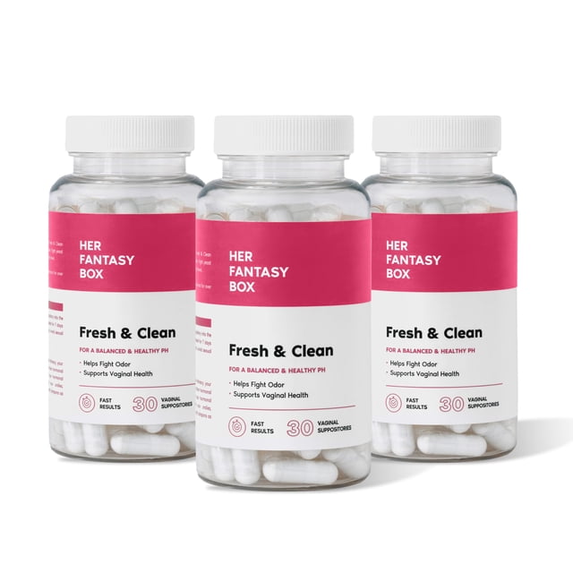 3 envases 30 supositorios veganos - Sustancias vaginales de restauración del pH Fresh & Clean: ácido bórico para el equilibrio del pH, control del olor y confort