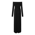 thumbnail image 3 of Adeawade Womens Winter Dresses Maternity Feeding Dress Off Shoulder Supplier Maternity Dress Mesh Long Sleeves Trailing Photoshoot Dress Trend Maternity Clothes Black M, 3 of 6