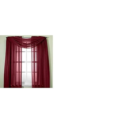 Ivory Window Scarf MONAGIFTS BEIGE IVORY CREAM OFF WHITE Scarf Voile Window Panel Solid sheer valance curtains 216