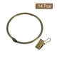 thumbnail image 3 of Anillas de cortina Uxcell con clips, paquete de 14 anillas de clip para cortinas, anillas de clip para cortinas de 2.95" en bronce, 3 of 5