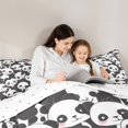 thumbnail image 4 of Feelyou Kawaii Panda Bedding Comforter Set 7-Piece, Cute Funny Animal King Bedding Sets, Grey White Cartoon Bed Sheets, Breathable Bedroom Decorative, 4 of 7