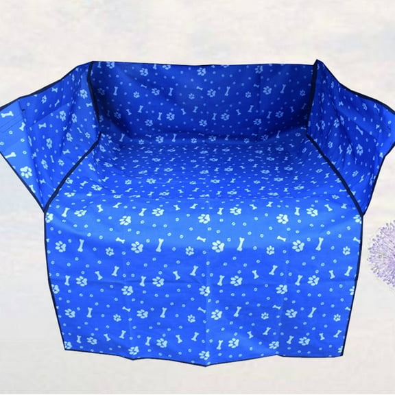 MUSEYA 1Pcs Bite Resistance Pet Seat Covers Blue Polyester for Rear Auto Pad with Machine Washable