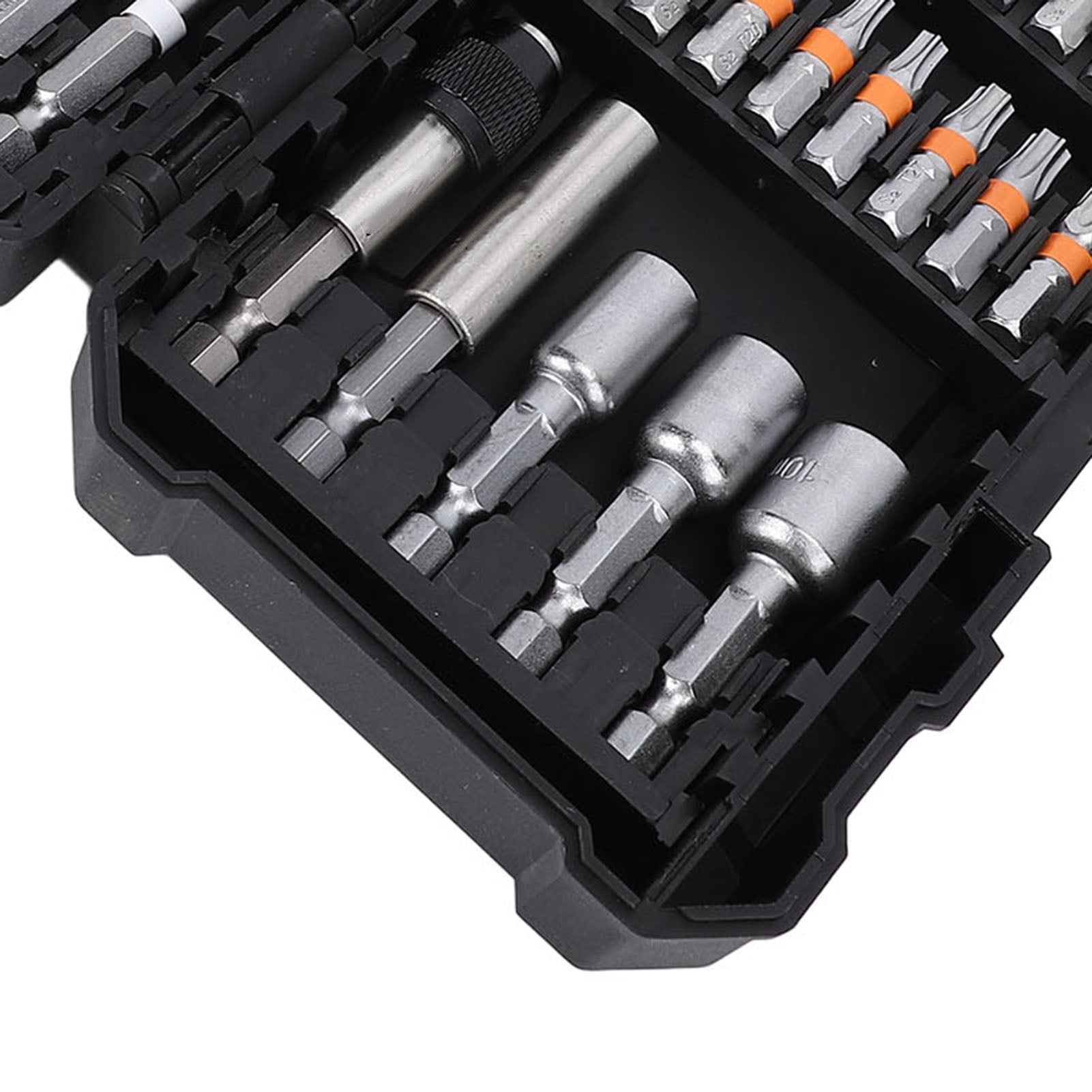 M Buder 45-Piece Impact Driver Bit Set Alloy Steel Magnetic Screwdriver Bits with Storage Box 2.36 inches / 60 mm Extension Rod For Industrial Repair