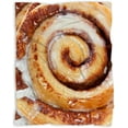 thumbnail image 6 of Food Cinnamon Roll Blanket Super Soft Funny Throw Blanket Warm and Lightweight Soft Flannel Blankets 50x40 Small for Kid Bed Blanket, 6 of 6