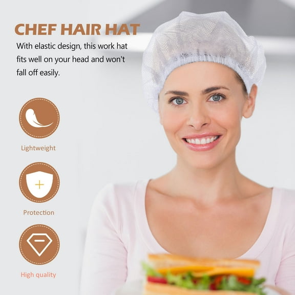 HAKIDZEL Chef Hat Unisex Elastic 6Pcs 9.4x6.3in
