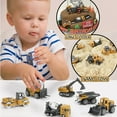 thumbnail image 4 of Vehículos de construcción Metal Plástico Excavadora Coche de juguete para niños a partir de 3 años, Set de regalo 6 piezas, 4 of 7