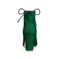 thumbnail image 4 of Unique Bargains Women's Pull on Drawstring Block Heel Ankle Boots Green (Size 6.5), 4 of 8