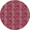 thumbnail image 1 of Ahgly Company Machine Washable Indoor Round Transitional Red Area Rugs, 6' Round, 1 of 7