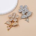 thumbnail image 3 of fuxzkrlz Vintage Rhinestone Flower Brooch, Floral Alloy Lapel Pin, Sweater Cardigan Coat Business Suit Decoration, Men Women Clothing Accessories, 3 of 7