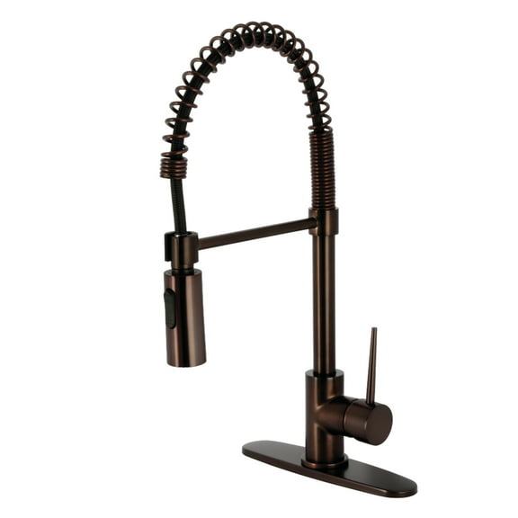 Gourmetier LS8775NYL New York Single-Handle Deck-Mount Pre-Rinse Kitchen Faucet, Oil Rubbed Bronze