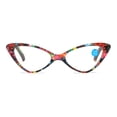 thumbnail image 5 of Classic Cat Eye Reading Glasses 3.00 for Women Blue Light Blocking Retro Readers, Ladies Plastic Spring Hinge Red Floral Print Presbyopia Glasses +3.00 Strength, 5 of 7