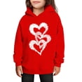 thumbnail image 1 of Sudaderas con capucha para niños y niñas, sudaderas casuales de manga larga, lindas sudaderas de gran tamaño con bolsillo de polar, chaquetas para niñas, 1 of 4