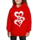 thumbnail image 1 of Sudaderas con capucha para niños y niñas, sudaderas casuales de manga larga, lindas sudaderas de gran tamaño con bolsillo de polar, chaquetas para niñas, 1 of 4
