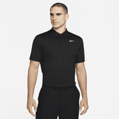 NikeCourt Dri-FIT Men's Tennis Polo Color: Black/White Size: XS