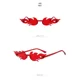 thumbnail image 1 of Gafas de sol con estilo de llama, lentes de sol sin montura, deslumbrantes, ligeras y cómodas, novedad, 1 of 5