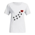 thumbnail image 2 of Spring Tops for Women Womens Plus Size Tops Women PrintedO-Neck T-Shirts Cat Print Short Sleeve Graphic Tee Tops, 2 of 4