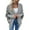 Gray, variant on Vedolay Women's 2023 Coat Women's Distresse Oversized Stretch Button Up Cropped Casual Jacket,Khaki S