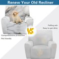 thumbnail image 4 of HELLHERO Marble Pattern Recliner Chair Covers, 4 Pcs Stretch Washable Non Slip Slipcovers for Home Kids and Pet Single Lounger Sofa, 4 of 8