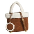 thumbnail image 3 of Bolso de hombro BLESIY informal Bolso de cubo con cremallera Bolso pequeño de invierno, 3 of 8