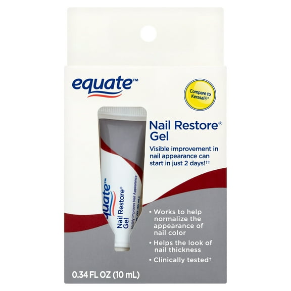 Equate Nail Restore Gel for Strong and Healthy Nails, 0.34 fl oz, Compare to Kerasal® Fungal Nail Renewal