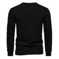 thumbnail image 3 of WREESH Men's Fashion Henley Shirts Color Block Casual Pullover Patchwork Long Sleeve Round Neck T-Shirt Tops Blouse Black, 3 of 5